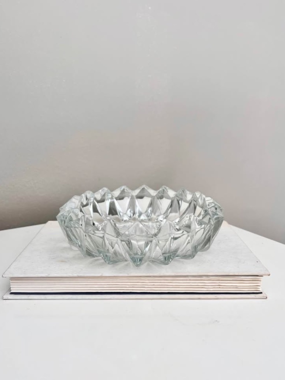 Vintage Glass Ashtray Catchall Jewelry Dish